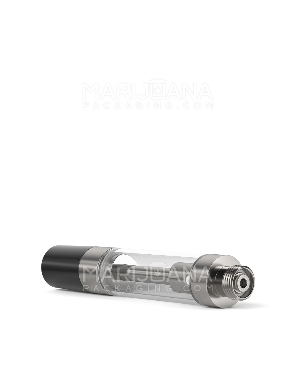 Ceramic Core Glass Vape Cartridge with Round Black Plastic Mouthpiece | 1mL - Press On - 100 Count - 7