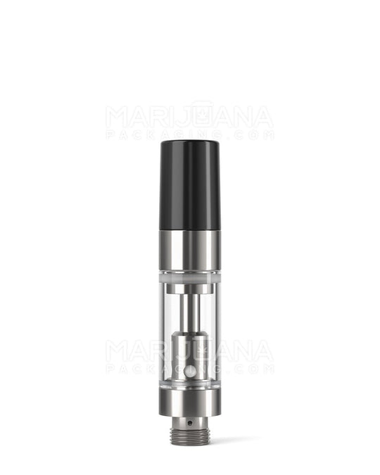 Ceramic Core Glass Vape Cartridge with Round Black Plastic Mouthpiece | 0.5mL - Press On - 100 Count - 1