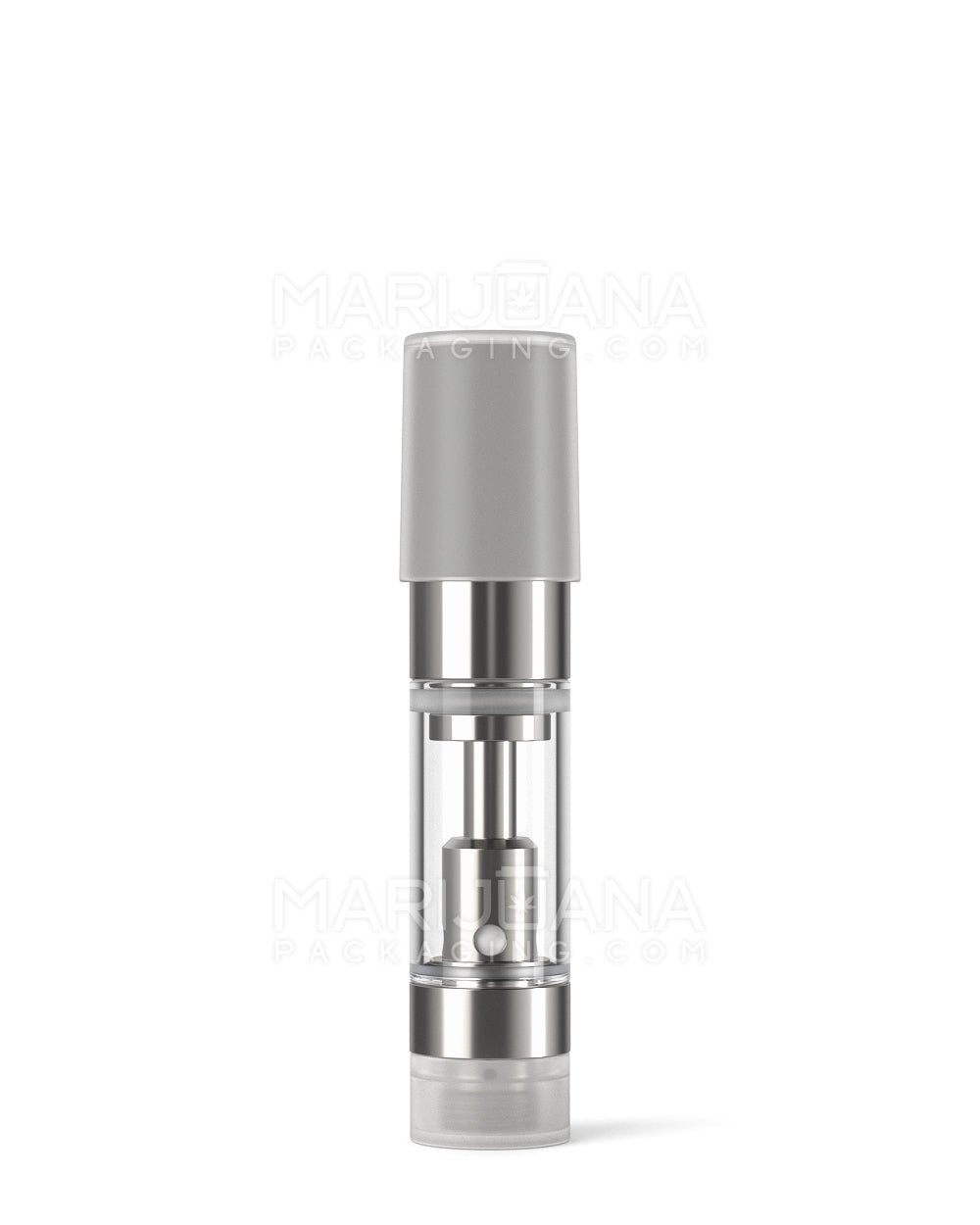 Ceramic Core Glass Vape Cartridge with Round Black Plastic Mouthpiece | 0.5mL - Press On - 100 Count - 9