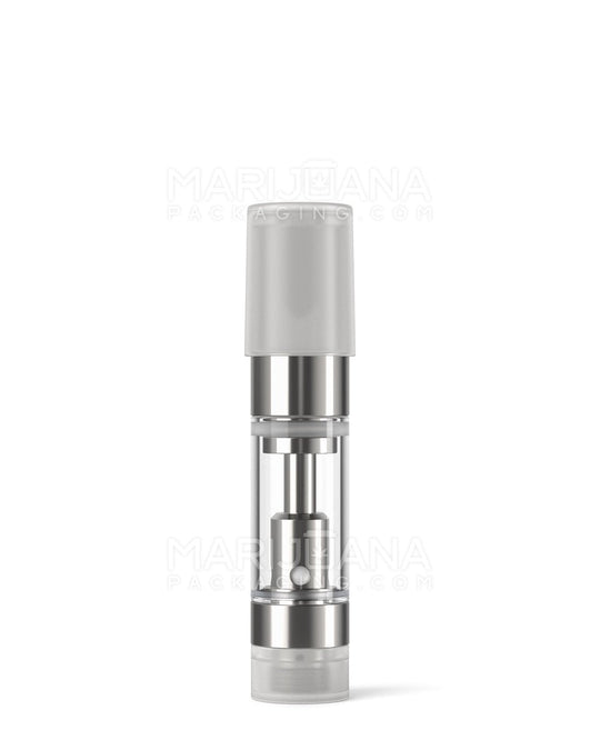 Ceramic Core Glass Vape Cartridge with Round Clear Plastic Mouthpiece | 0.5mL - Press On - 100 Count - 9