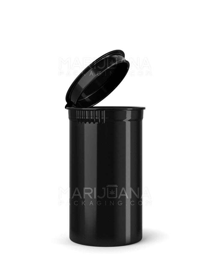 Child Resistant Opaque Black Pop Top PCR Bottles | 19dr - 3.5g | Sample Image