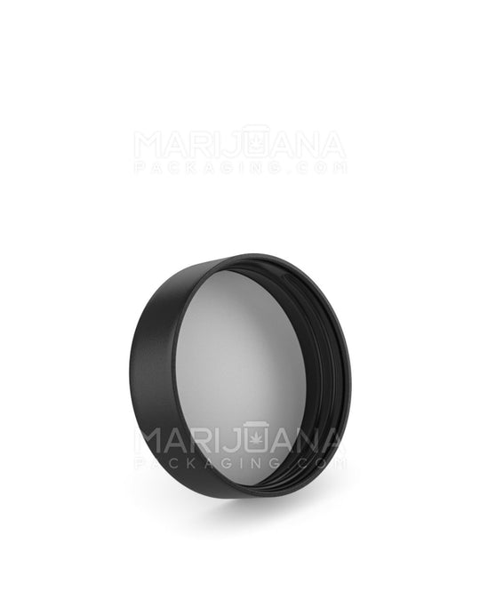 Child Resistant | Smooth Push Down & Turn Plastic Caps w/ Foam Liner | 50mm - Matte Black - 100 Count - 2