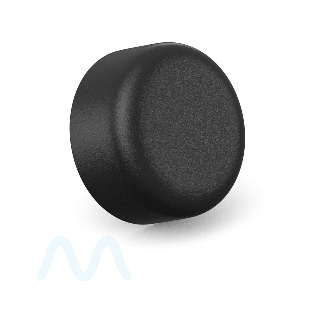 Child Resistant | Domed Push Down & Turn Plastic Caps w/ Foil Liner | 38mm - Matte Black - Sample - 1