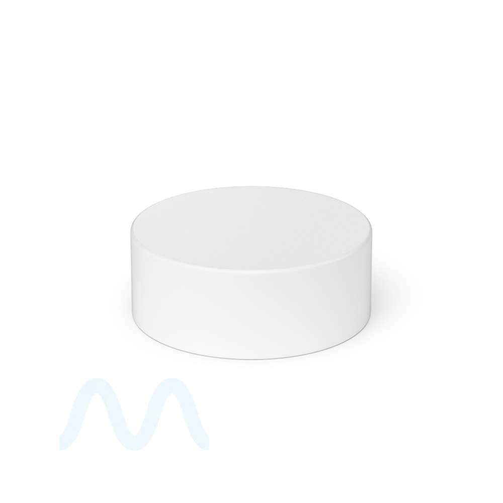 Child Resistant | Smooth Push Down & Turn Plastic Caps w/ Foil Liner | 38mm - Matte White - 1400 Count