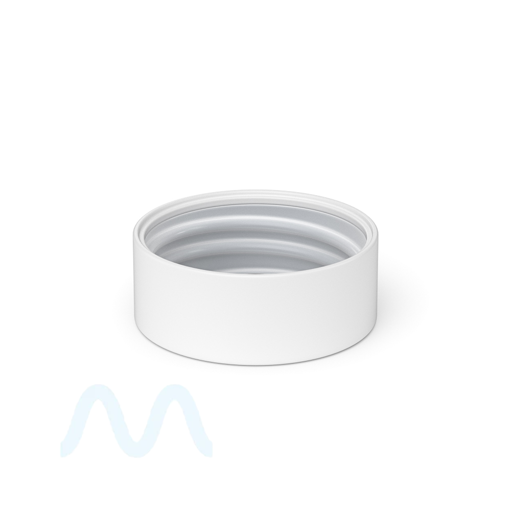 Child Resistant | Smooth Push Down & Turn Plastic Caps w/ Foil Liner | 38mm - Matte White - 1400 Count