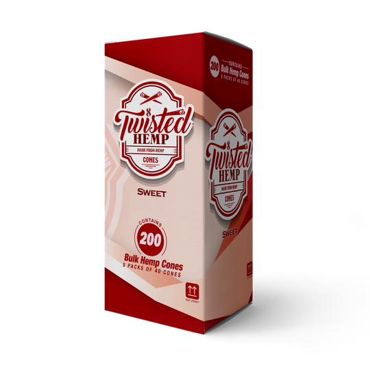 TWISTED HEMP | 'Retail Display' Leaf Wraps | 100mm - Sweet - 200 Count