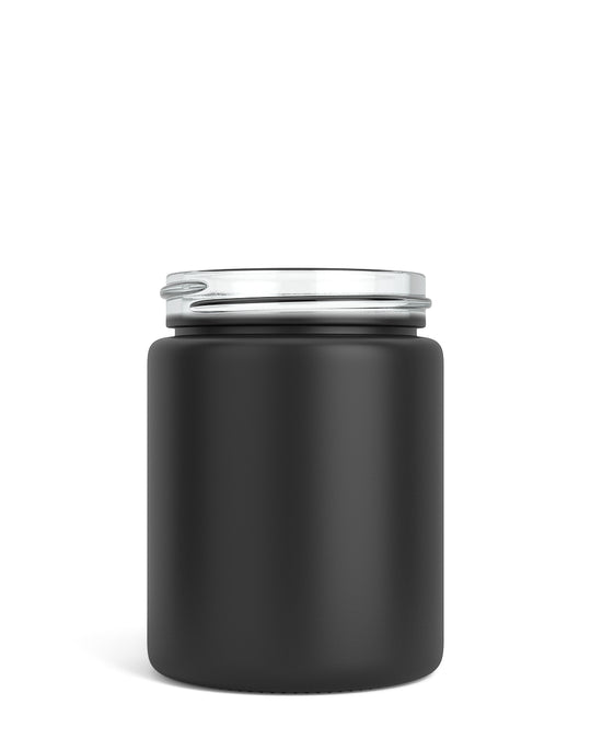 Straight Sided Matte Black Glass Jars | 50mm - 4oz - 100 Count - 1
