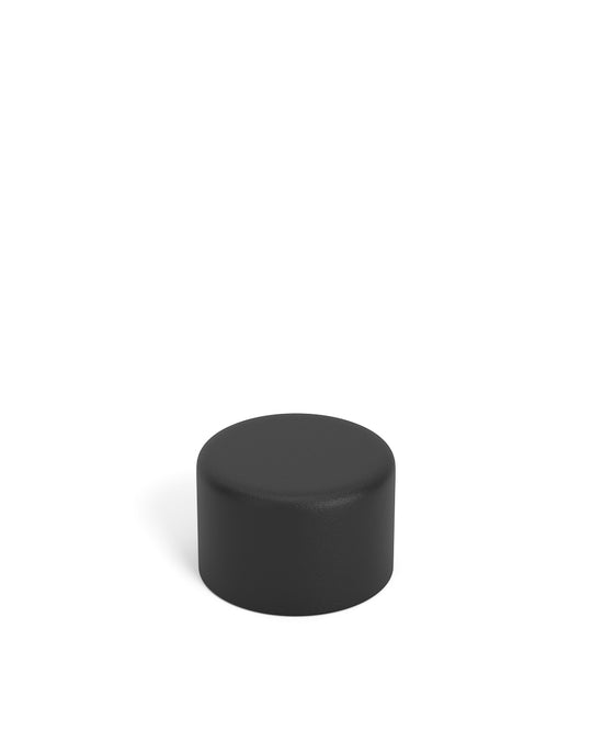 Child Resistant Smooth Push Down & Turn Plastic PCR Caps for Glass Tube w/ Foam Liner | 20mm - Matte Black | Sample - 1