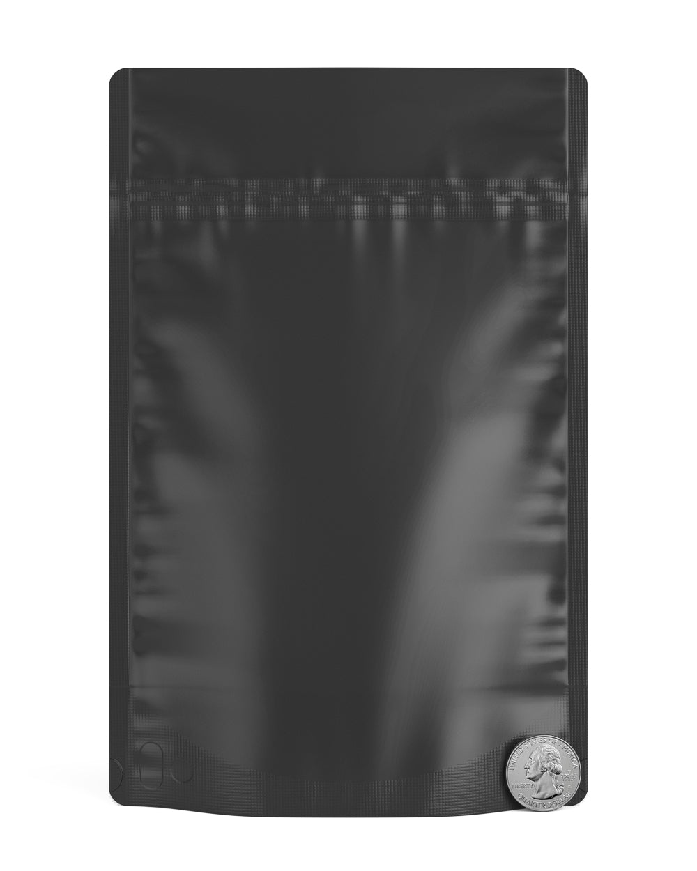 Tamper Evident | Matte Black Vista PCR Mylar Bags (No Tear Notch) | 6in x 9.3in - 28g - 1000 Count - 5