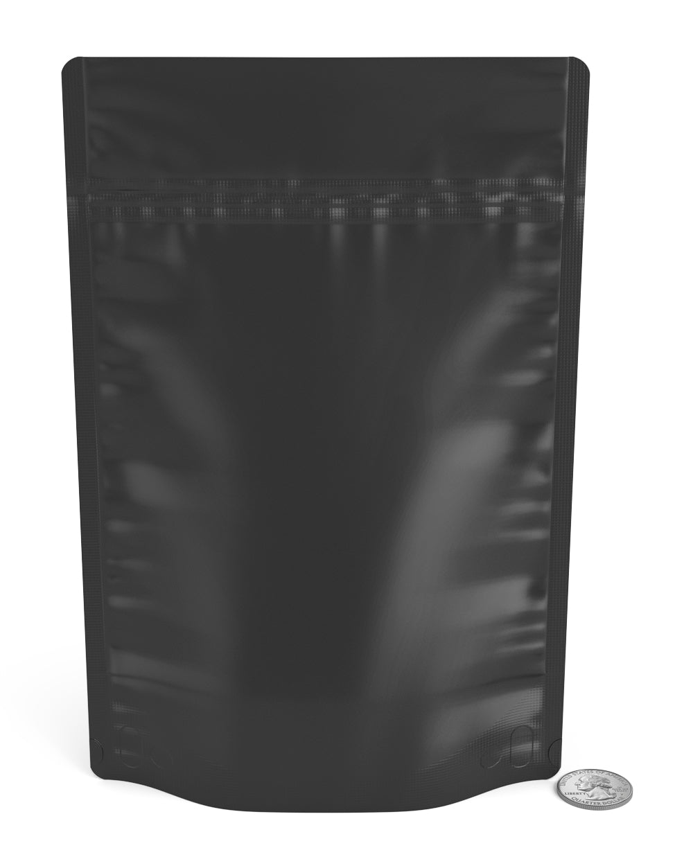 Tamper Evident | Matte Black Vista PCR Mylar Bags (No Tear Notch) | 6in x 9.3in - 28g - 1000 Count - 6