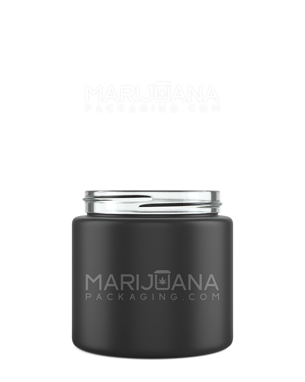 POLLEN GEAR Kolossus Straight Sided Matte Black Glass Jars | 62mm - 6oz | Sample - 1