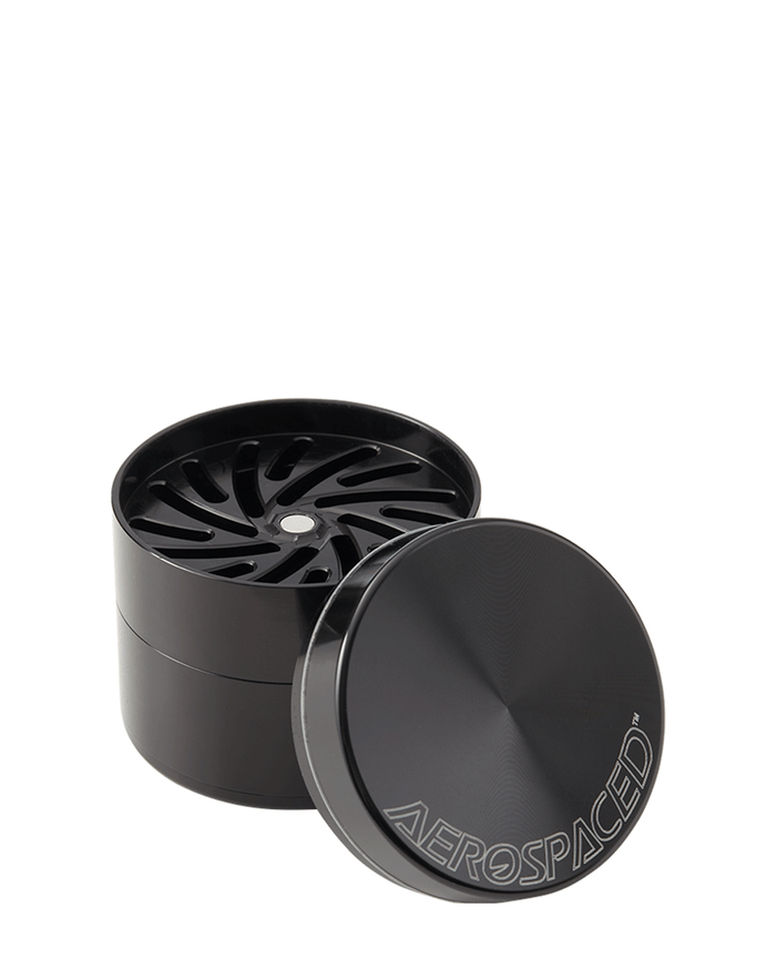 Aerospaced | Aluminum Metal Toothless Grinder | 4 Piece - 63mm - Black Image