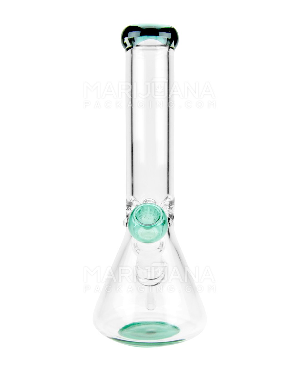 12" Jade Green 7mm Thick Water Pipe Beaker 14mm - 3