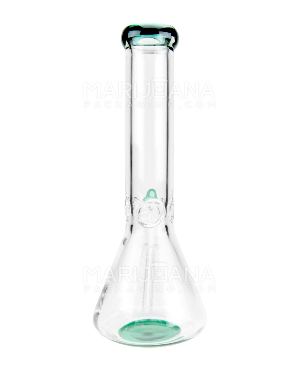 12" Jade Green 7mm Thick Water Pipe Beaker 14mm - 4