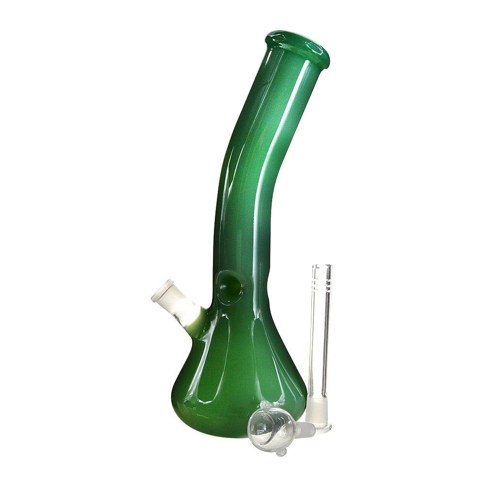 13" Jade Curved Beaker Water Pipe 18mm - 5