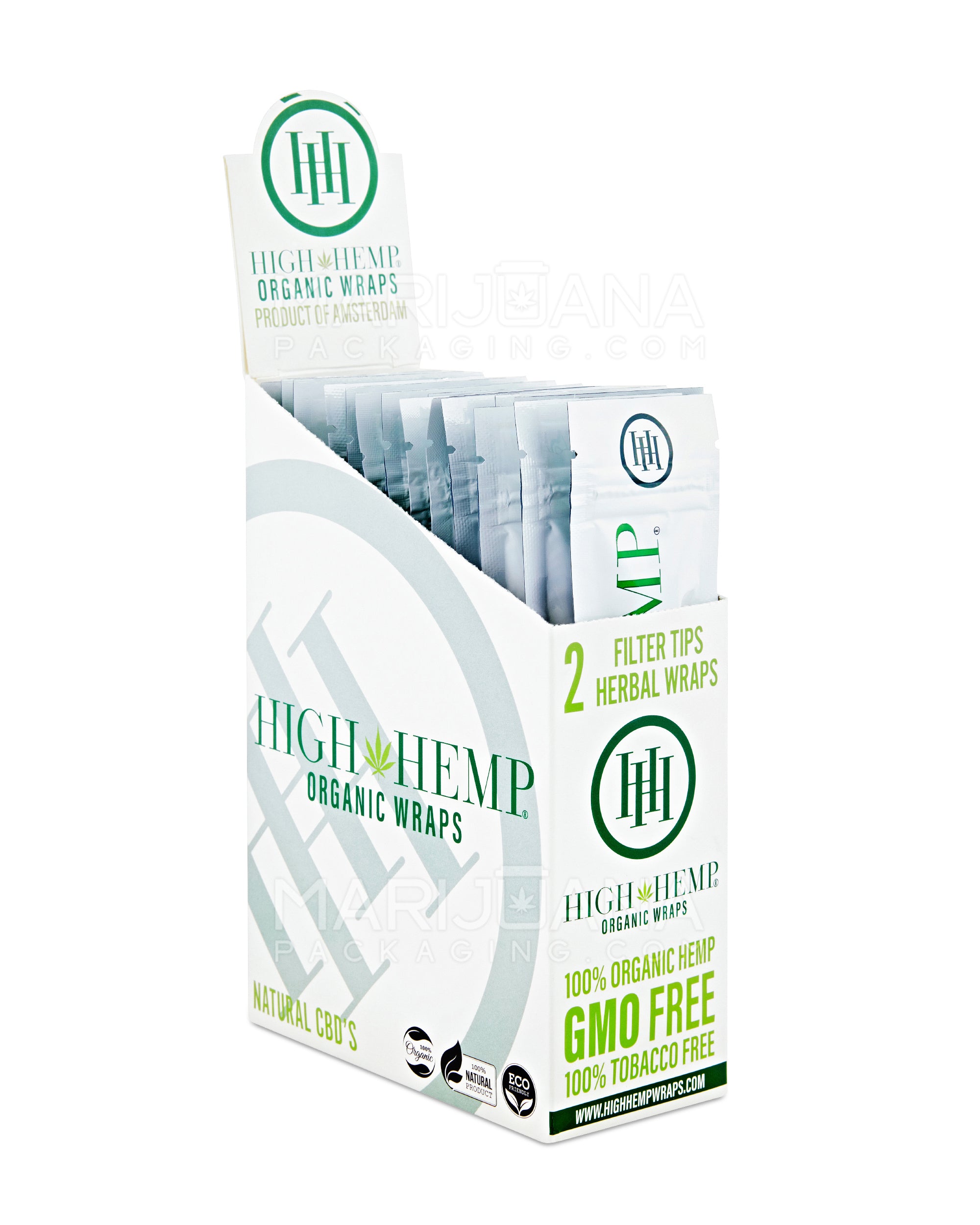 HIGH HEMP | 'Retail Display' Organic Hemp Blunt Wraps | 100mm - Original - 25 Count