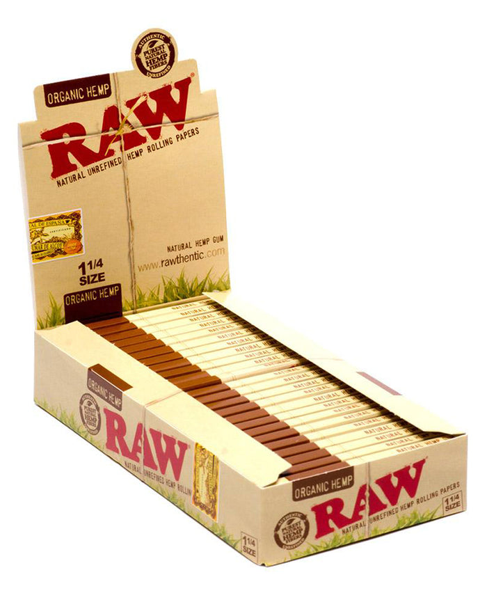 RAW | 'Retail Display' 1 1/4 Size Rolling Papers | 83mm - Organic Hemp - 24 Count Image