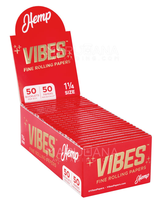 VIBES | 'Retail Display' Hemp Rolling Papers | 84mm - Hemp Paper - 50 Count - 1