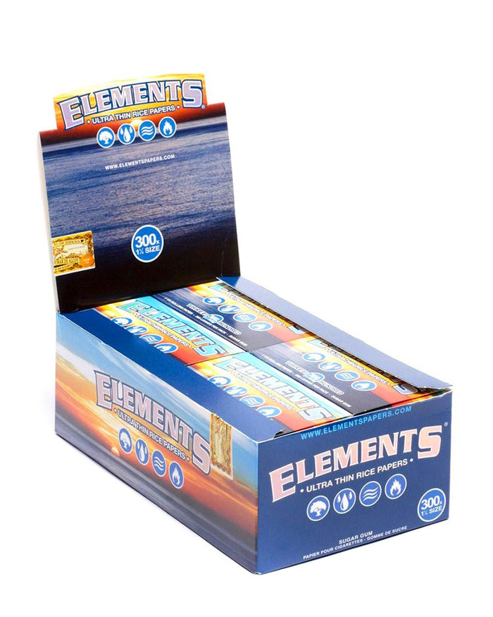 ELEMENTS | 'Retail Display' 300x 1 1/4 Size Ultra Thin Rolling Papers | 83mm - Rice Paper - 20 Count Image