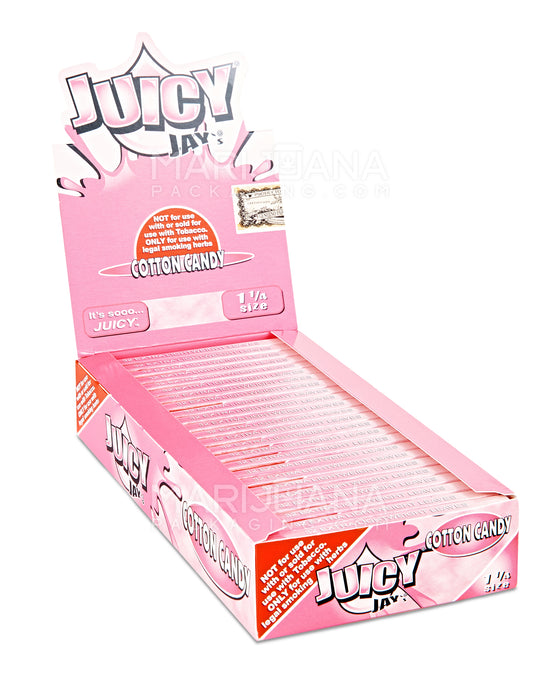 JUICY JAY'S | 'Retail Display' 1 1/4 Size Hemp Rolling Papers | 76mm - Cotton Candy - 24 Count - 1