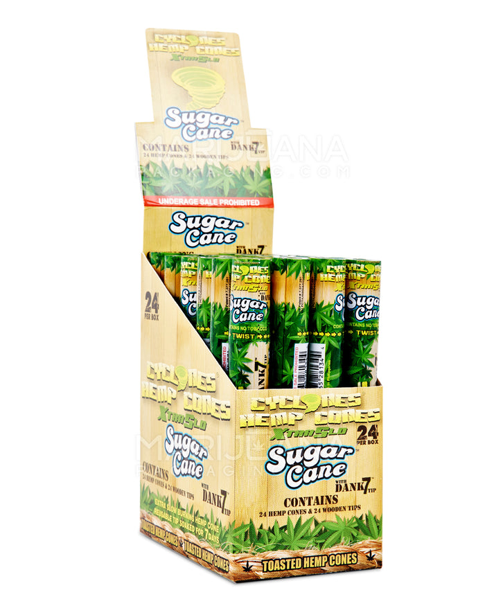 CYCLONES | 'Retail Display' Xtra Slow Burn Hemp Cones | 109mm - Sugar Cane - 24 Count Image