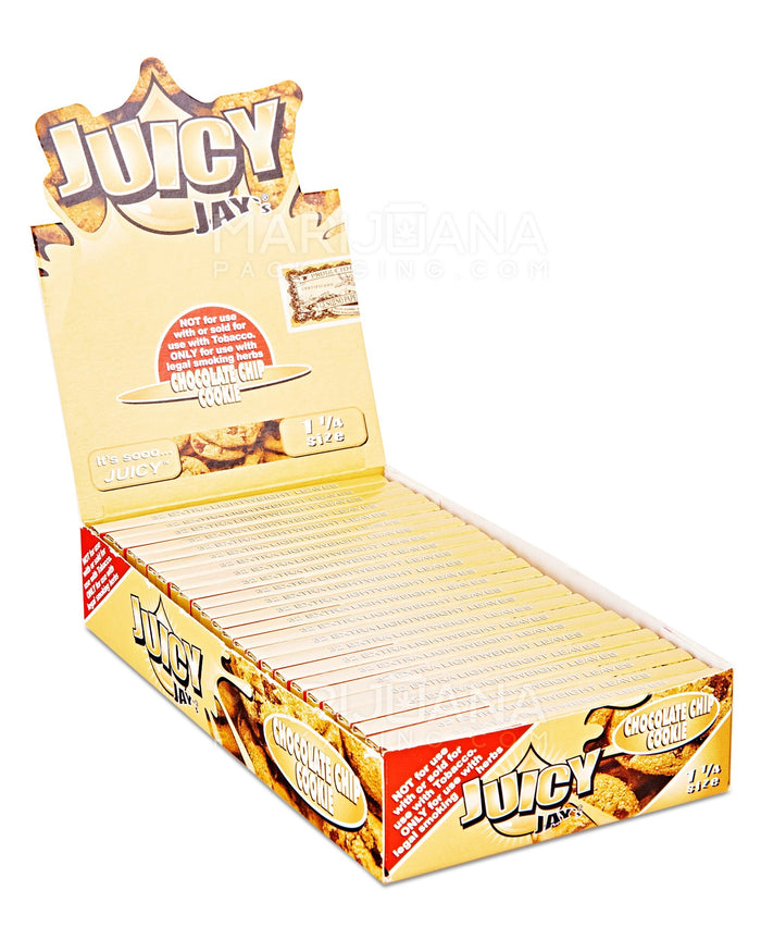 JUICY JAY'S | 'Retail Display' 1 1/4 Size Hemp Rolling Papers | 76mm - Chocolate Chip Cookie - 24 Count Image