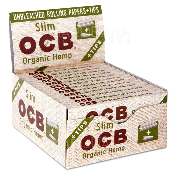 OCB | 'Retail Display' Slim Rolling Papers | 109mm - Organic Hemp - 24 Count Image