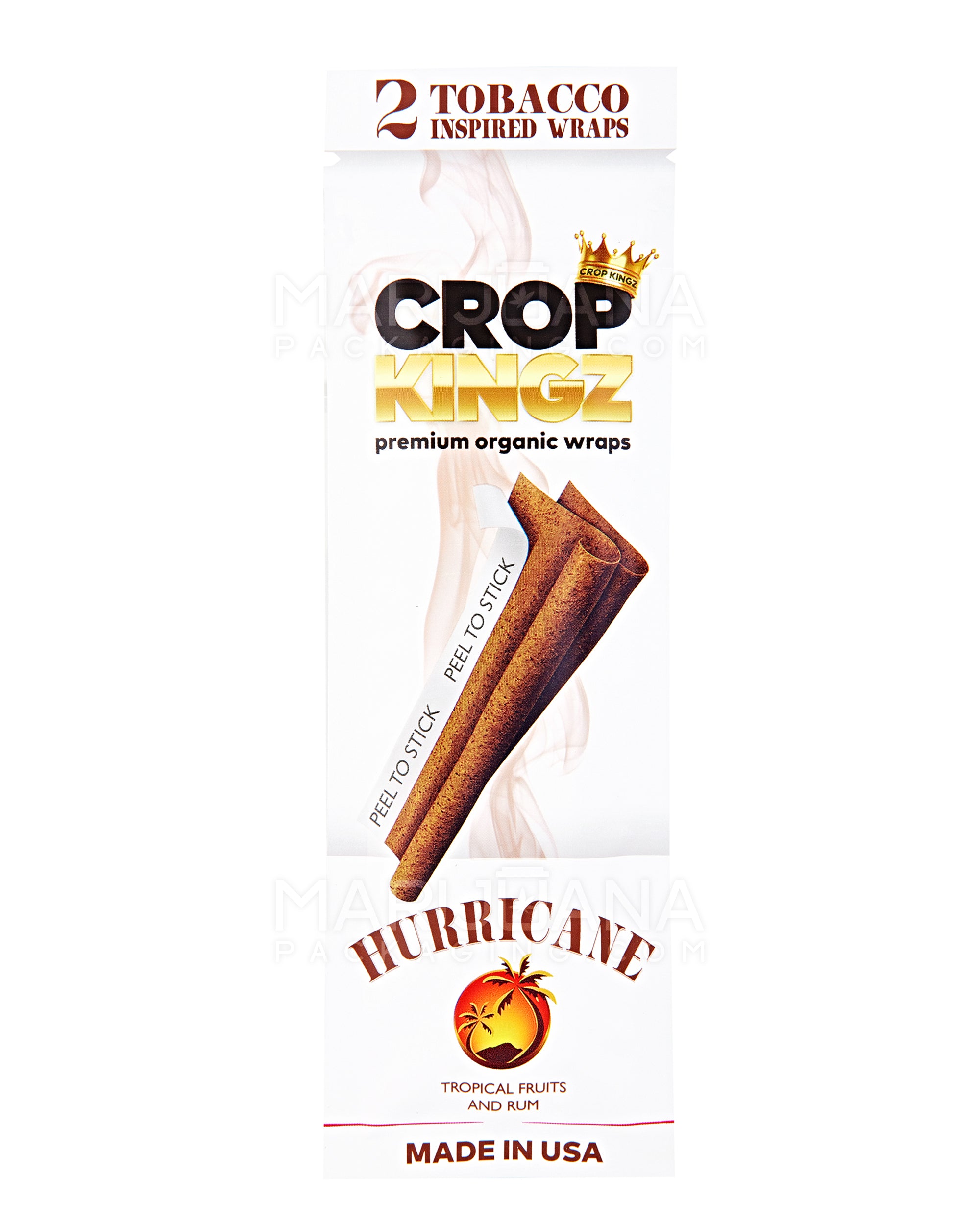 CROP KINGZ | 'Retail Display' Organic Hemp Blunt Wraps | Self Sealing - Hurricane - 15 Count - 3