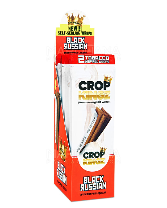 CROP KINGZ | 'Retail Display' Organic Hemp Blunt Wraps | Self Sealing - Black Russian - 15 Count - 1