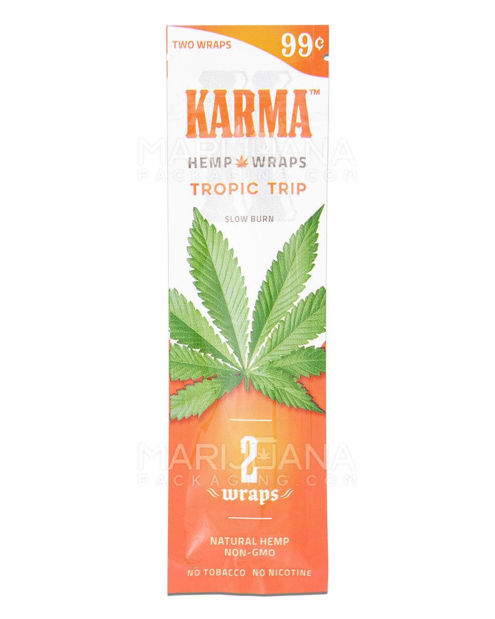 KARMA | 'Retail Display' Natural Hemp Blunt Wraps | 105mm - Tropic Trip - 25 Count - 3