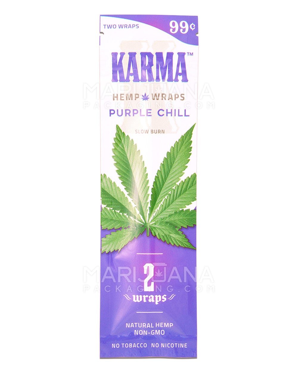 KARMA | 'Retail Display' Natural Hemp Blunt Wraps | 105mm - Purple Chill - 25 Count - 3