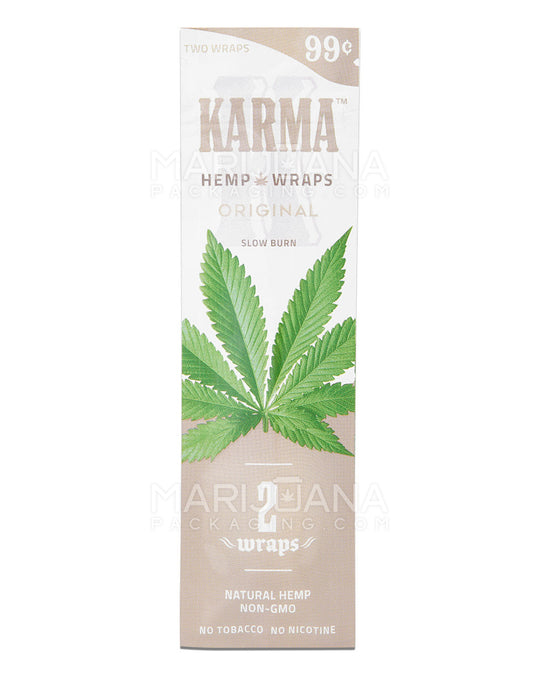 KARMA | 'Retail Display' Natural Hemp Blunt Wraps | 105mm - Original - 25 Count - 3