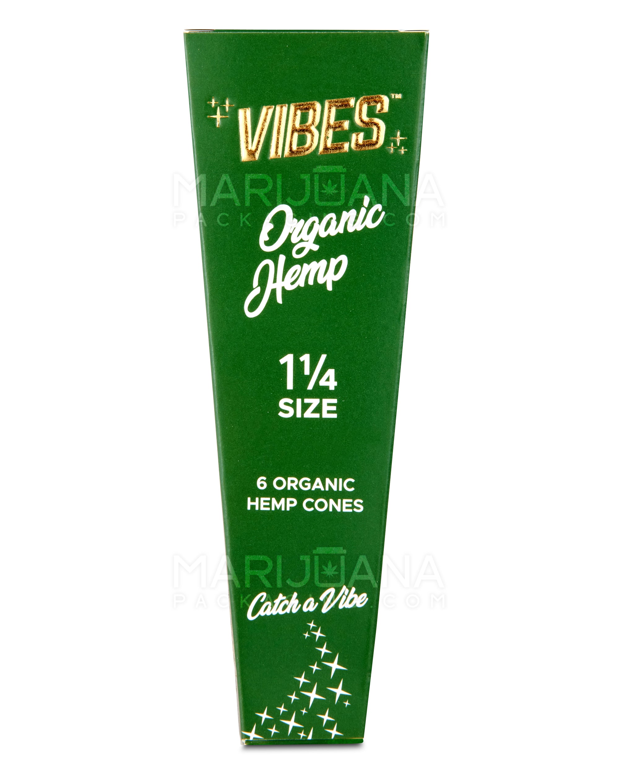 VIBES | 'Retail Display' 1 1/4 Size Organic Hemp Pre-Rolled Cones | 84mm - Hemp Paper - 30 Count - 2