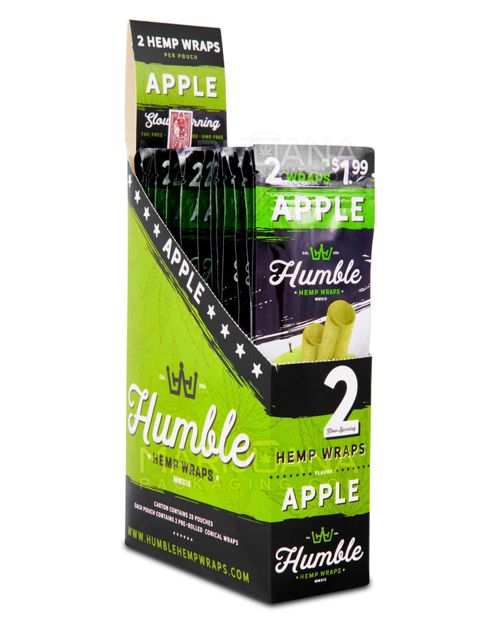 HUMBLE | 'Retail Display' Natural Hemp Blunt Wraps | 108mm - Apple - 25 Count Image