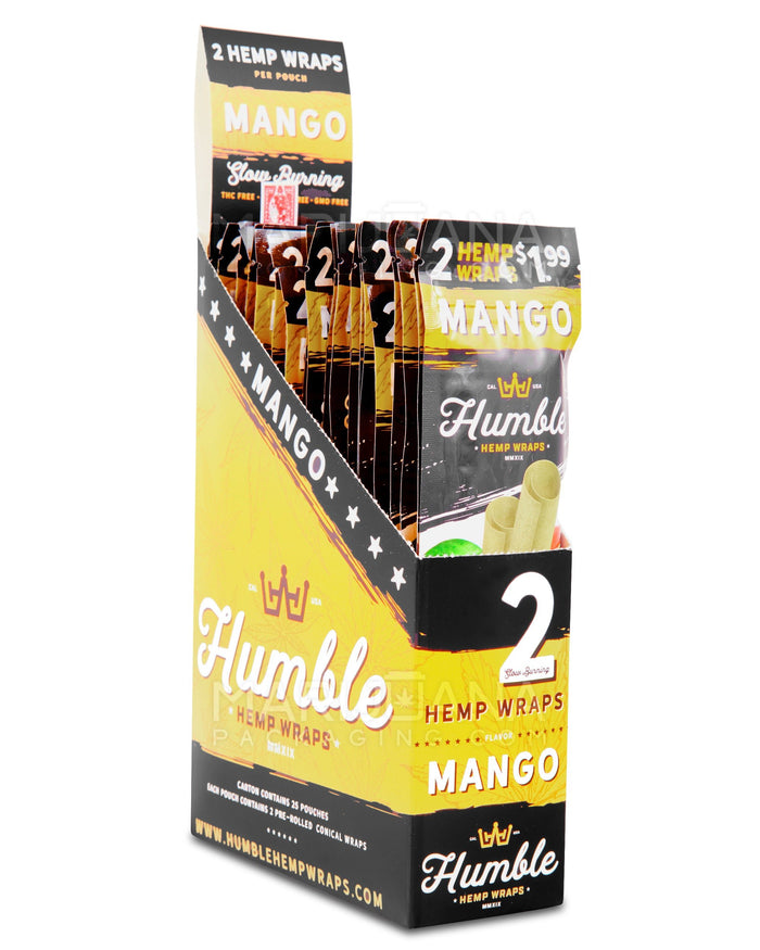 HUMBLE | 'Retail Display' Natural Hemp Blunt Wraps | 108mm - Mango - 25 Count Image