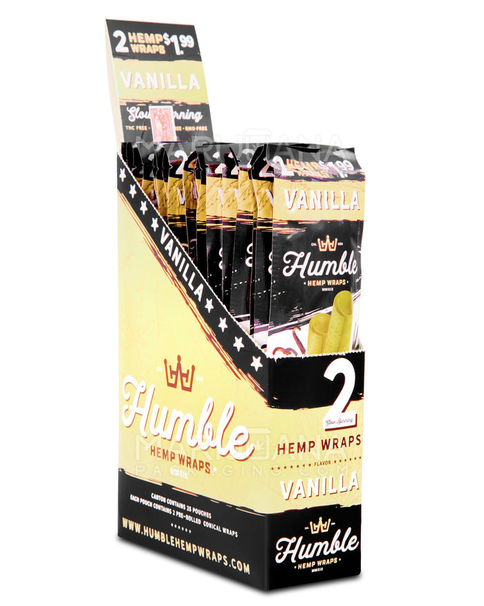 HUMBLE | 'Retail Display' Natural Hemp Blunt Wraps | 108mm - Vanilla - 25 Count Image