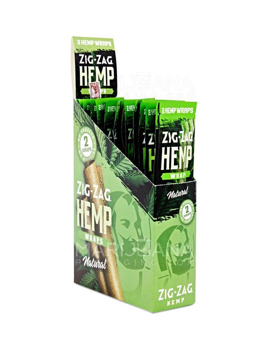 ZIG ZAG | 'Retail Display' Natural Hemp Wraps | 106mm - Natural - 25 Count