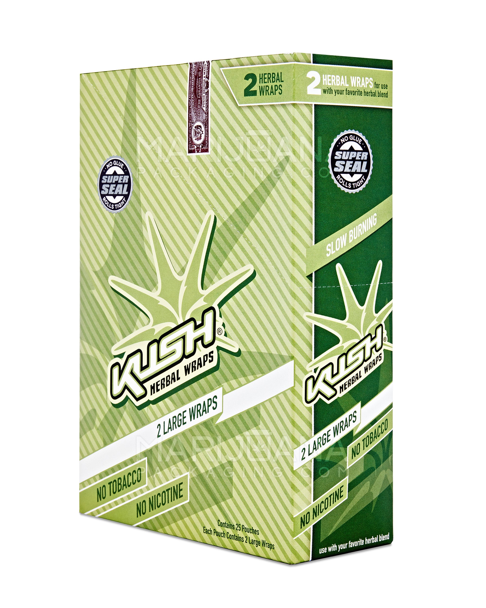 KUSH | 'Retail Display' Super Seal Herbal Wraps | 121mm - Original - 25 Count - 4