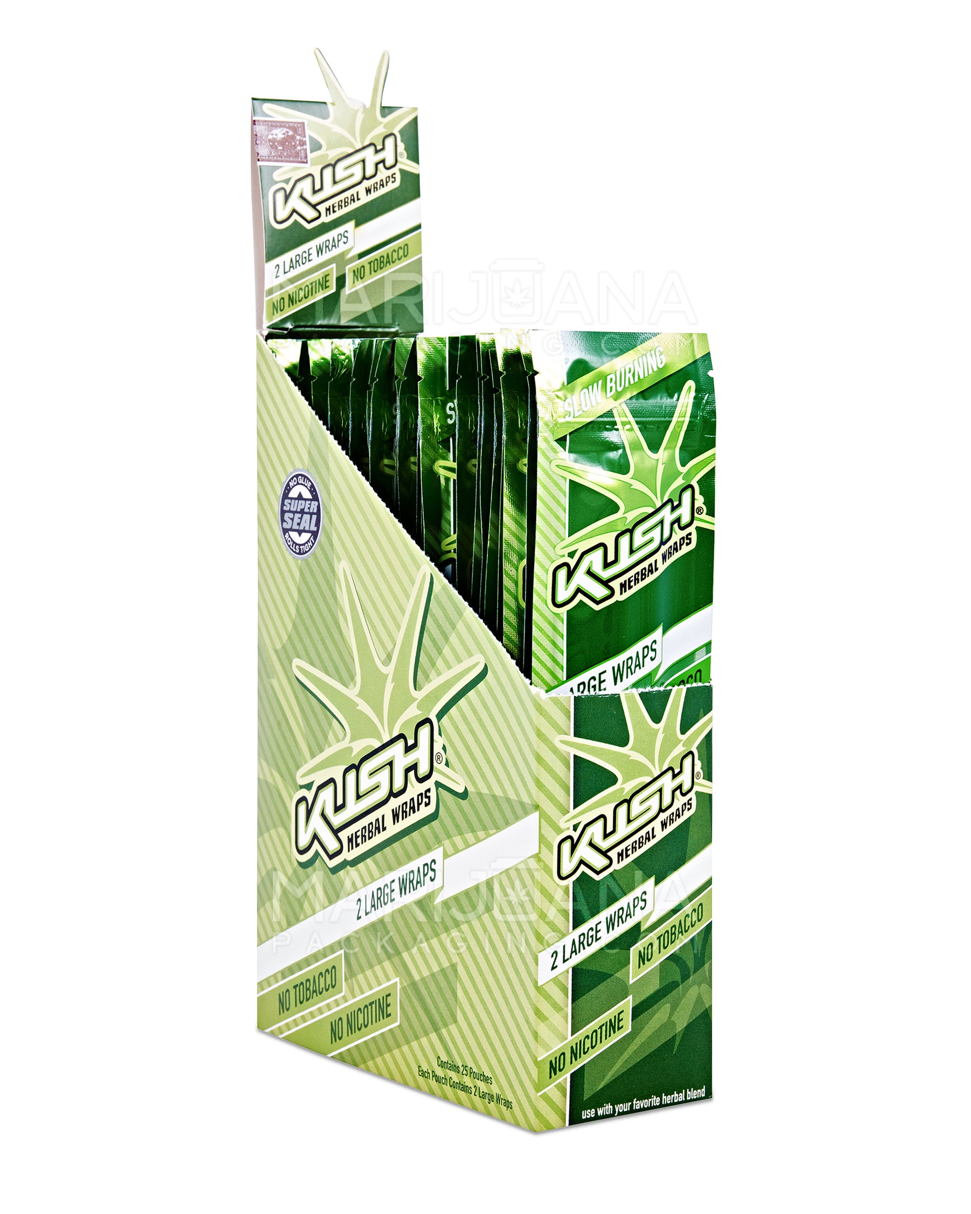 KUSH | 'Retail Display' Super Seal Herbal Wraps | 121mm - Original - 25 Count - 1