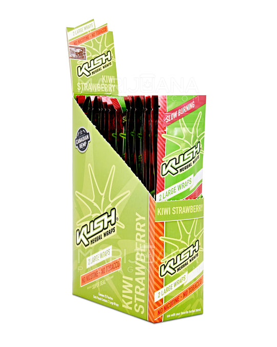 KUSH | 'Retail Display' Super Seal Herbal Wraps | 121mm - Kiwi Strawberry - 25 Count - 1