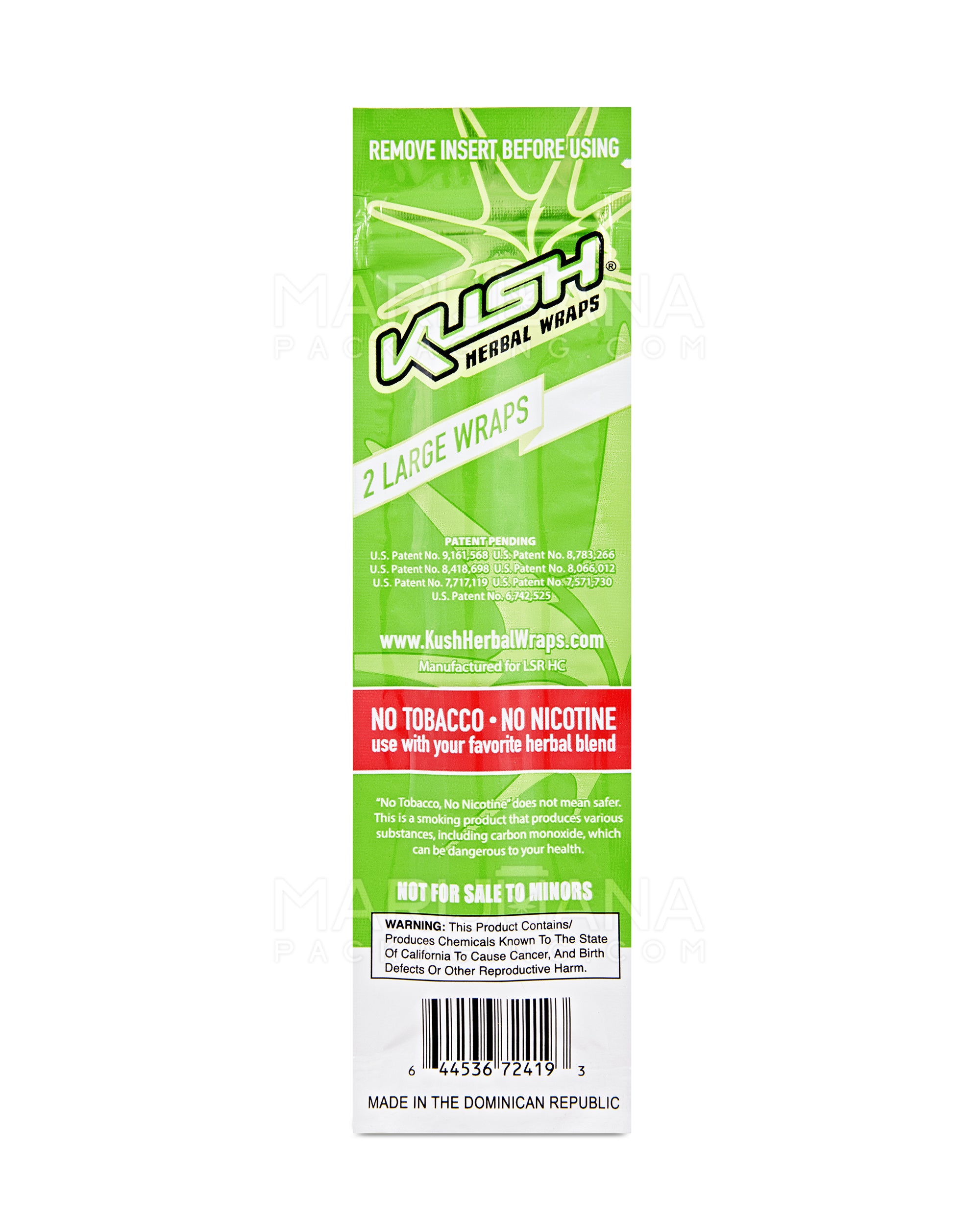 KUSH | 'Retail Display' Super Seal Herbal Wraps | 121mm - Kiwi Strawberry - 25 Count - 3