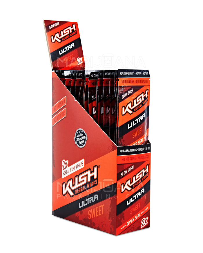 KUSH | 'Retail Display' Ultra Herbal Hemp Wraps | 121mm - Sweet - 25 Count Image