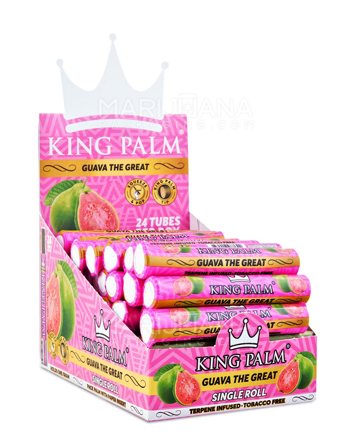 KING PALM | 'Retail Display' Mini Green Natural Leaf Tube Wraps | 84mm - Guava The Great - 24 Count Image