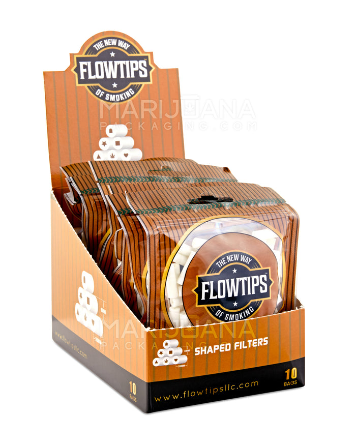 FLOWTIPS | 'Retail Display' Hollow Shaped Filter Tips | 20mm - Premium Cotton - 10 Count Image