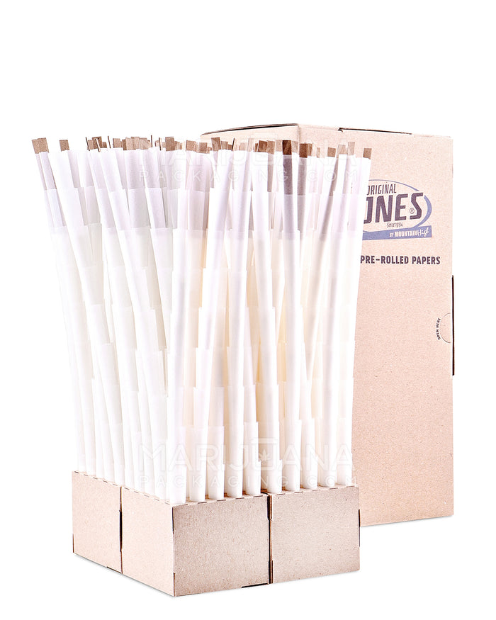 CONES | 1 1/4 Size Pre Rolled Cones | 84mm - Bleached Paper - 900 Count Image