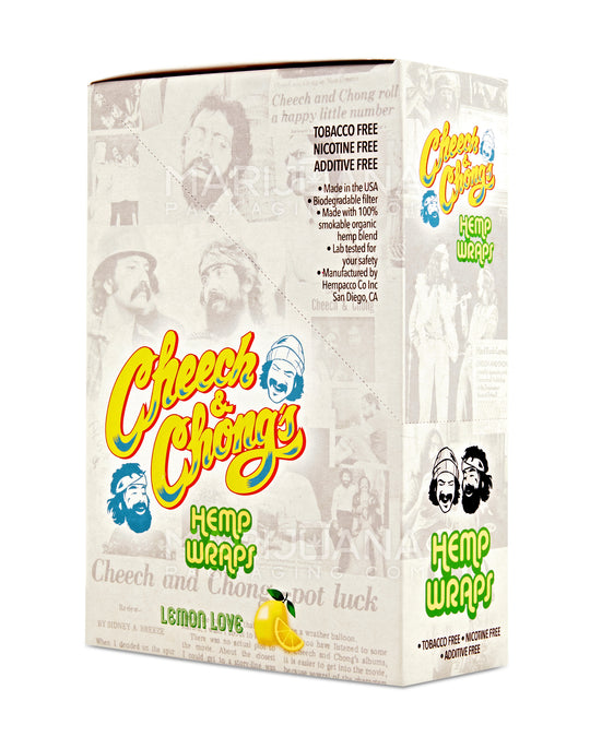 CHEECH & CHONG'S | 'Retail Display' Organic Paper Wraps | 109mm - Lemon Love - 25 Count