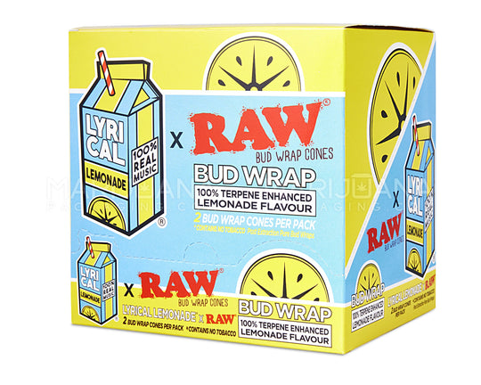 RAW | 'Retail Display' Lyrical Lemonade Terpene Organic Hemp Blunt Wraps | 109mm - Lemonade - 12 Count - 7