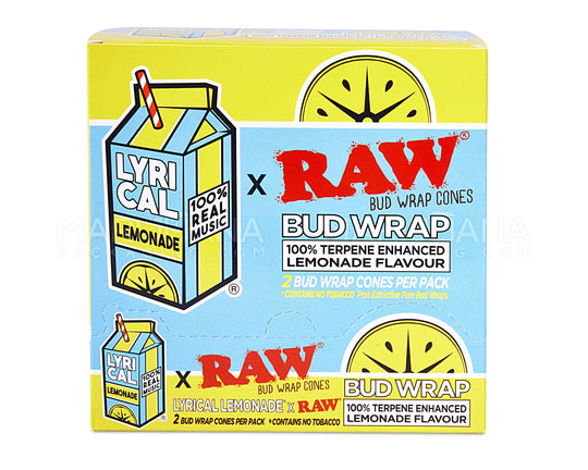 RAW | 'Retail Display' Lyrical Lemonade Terpene Organic Hemp Blunt Wraps | 109mm - Lemonade - 12 Count - 8