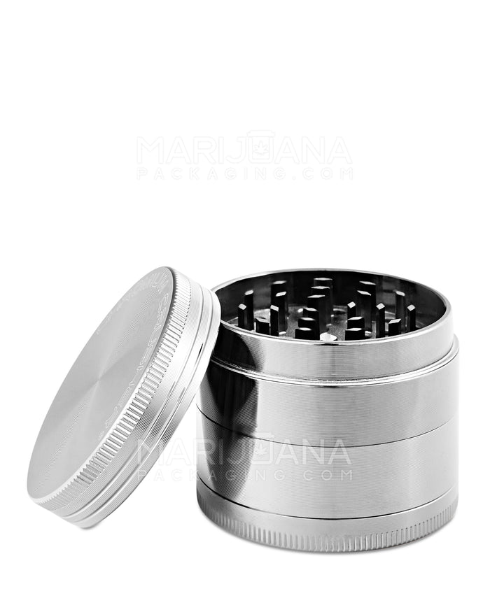 CHROMIUM CRUSHER | Magnetic Metal Precision Grinder w/ Catcher | 4 Piece - 50mm - Silver Image