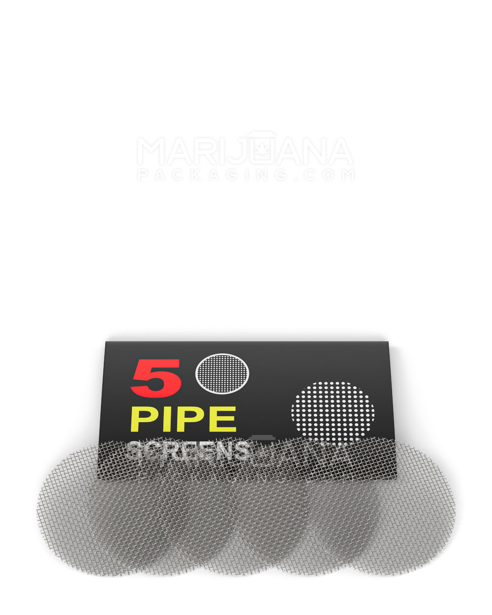 Retail Display | 5 Pack Pipe Screens | 3/4" Diameter - Assorted Metal - 100 Count - 4